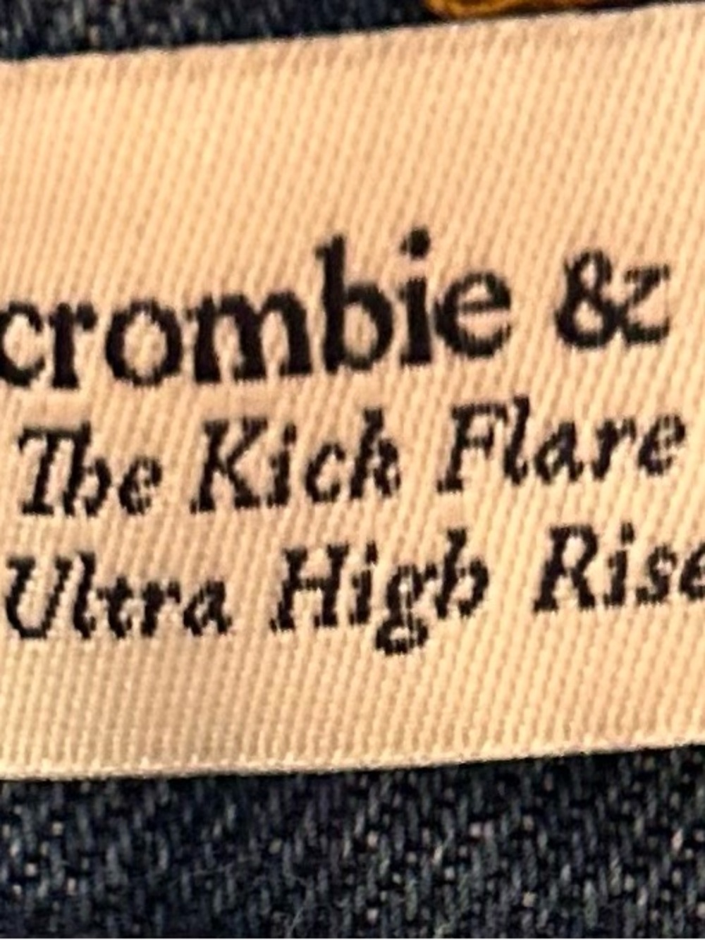 Abercrombie & Fitch Women's The Kick Flare Ultra High Rise Cropped Hem Jeans - Picture 5 of 6